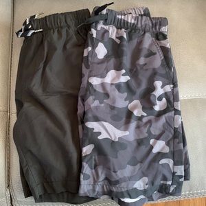 2 pairs Old Navy boys tech jogger shorts